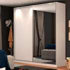 Guarda-roupa Solteiro Com Espelho Tunas Ix 2 Pt 3 Gv Branco