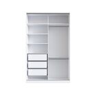 Guarda-roupa Solteiro Com Espelho Tunas Vi 2 Pt 3 Gv Branco