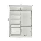 Guarda-roupa Solteiro Com Espelho Tunas Vi 2 Pt 3 Gv Branco