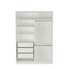 Guarda-roupa Solteiro Com Espelho Tunas Vi 2 Pt 3 Gv Branco