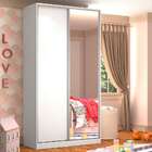 Guarda-roupa Solteiro Com Espelho Tunas Vii 2 Pt 3 Gv Branco