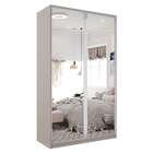 Guarda-roupa Solteiro Com Espelho Zermatt 100% Mdf  2 Pt 3 Gv