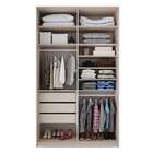 Guarda-roupa Solteiro Com Espelho Zermatt 100% Mdf  2 Pt 3 Gv