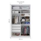 Guarda-roupa Solteiro Com Espelho Zermatt 100% Mdf  2 Pt 3 Gv