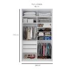 Guarda-roupa Solteiro Com Espelho Zermatt 100% Mdf  2 Pt 3 Gv