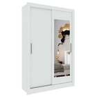 Guarda-roupa Solteiro Com Espelho Zurique 2 Pt 2 Gv Neve