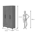 Guarda Roupa Solteiro Com Espelhos 04 Portas 02 Gavetas Com P