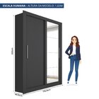Guarda Roupa Solteiro Com Espelhos 2 Portas De Correr 2 Gavet