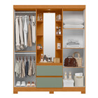 Guarda Roupa Solteiro Com Espelhos E Pés 4 Portas 2 Gavetas O