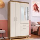 Guarda Roupa Solteiro Com Espelhos E Pés Multiuso Organizador