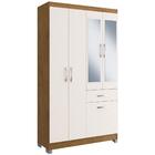 Guarda Roupa Solteiro Com Espelhos E Pés Multiuso Organizador