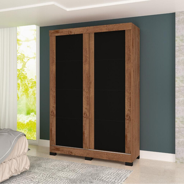 Guarda Roupa Solteiro Com Pés 2 Portas Turim Atualle