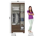 Guarda Roupa Solteiro Com Pés 3 Portas 2 Gavetas Sensi Briz C