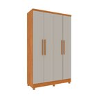 Guarda Roupa Solteiro Com Pés 4 Portas 2 Gavetas 133cm Amster