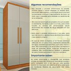 Guarda Roupa Solteiro Com Pés 4 Portas 2 Gavetas 133cm Amster