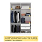 Guarda Roupa Solteiro Com Pés 4 Portas 2 Gavetas 133cm Amster