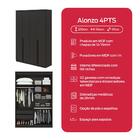 Guarda Roupa Solteiro Com Pés 4 Portas 2 Gavetas Alonzo Lopas