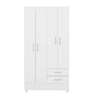 Guarda Roupa Solteiro com Pés 4 Portas 2 Gavetas Astro Demóbi