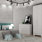 Guarda Roupa Solteiro Com Pés 4 Portas 2 Gavetas - Milly-bran