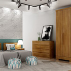 Guarda Roupa Solteiro Com Pés 4 Portas 2 Gavetas - Milly-cuma