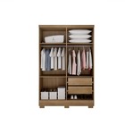 Guarda Roupa Solteiro Com Pés 4 Portas 2 Gavetas - Milly-cuma