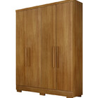 Guarda Roupa Solteiro Com Pés 4 Portas 2 Gavetas - Milly-cuma