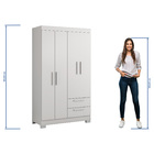 Guarda Roupa Solteiro com Pés 4 Portas 2 Gavetas NT5005 Notáv