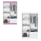 Guarda Roupa Solteiro com Pés 4 Portas 2 Gavetas NT5005 Notáv