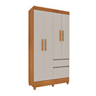 Guarda Roupa Solteiro Com Pés 4 Portas 2 Gavetas - Oregon-cin