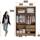 Guarda Roupa Solteiro Com Pés 4 Portas 2 Gavetas - Veneza-cum