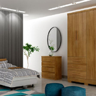 Guarda Roupa Solteiro Com Pés 4 Portas 3 Gavetas - Berlim-cum