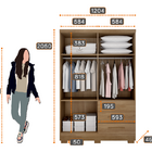 Guarda Roupa Solteiro Com Pés 4 Portas 3 Gavetas - Berlim-cum