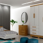 Guarda Roupa Solteiro Com Pés 4 Portas 3 Gavetas - Encant-cum