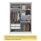 Guarda Roupa Solteiro Com Pés 4 Portas Zelandia 165cm Espress