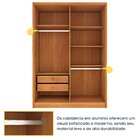 Guarda Roupa Solteiro Com Pés 4 Portas Zelandia 165cm Espress