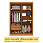 Guarda Roupa Solteiro Com Pés 4 Portas Zelandia 165cm Espress