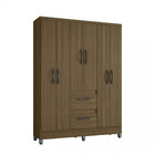 Guarda Roupa Solteiro Com Pés 6 Portas 2 Gavetas Capri Poquema