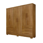 Guarda Roupa Solteiro Com Pés 6 Portas 6 Gavetas - Berlim-cum