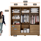 Guarda Roupa Solteiro Com Pés 6 Portas 6 Gavetas - Encant-cum