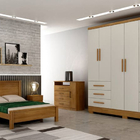 Guarda Roupa Solteiro Com Pés 6 Portas 6 Gavetas - Encant-cum