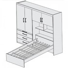 Guarda-roupa Solteiro Conjugado Lyon 4 Portas 4 Gavetas 100%