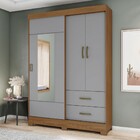 Guarda-roupa Solteiro Corba 3 Portas 2 Gavetas Com Espelho Na