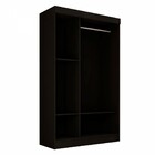 Guarda-roupa Solteiro Cordoba 2 Portas De Correr Preto - Pano