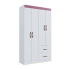 Guarda-roupa Solteiro Dallas 4 Portas 2 Gavetas Branco Flex -