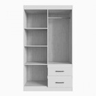 Guarda-roupa Solteiro Dallas 4 Portas 2 Gavetas Branco Flex -