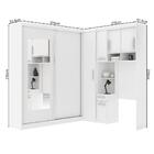 Guarda Roupa Solteiro De Canto Com Espelho, 6 Portas, Muitos