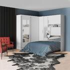 Guarda Roupa Solteiro De Canto Com Espelho, 6 Portas, Muitos