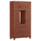 Guarda Roupa Solteiro Decorativo Alonso Madeira 05 Portas Com