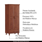 Guarda Roupa Solteiro Decorativo Gwen Madeira 02 Portas Imbuí