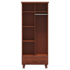 Guarda Roupa Solteiro Decorativo Gwen Madeira 02 Portas Imbuí